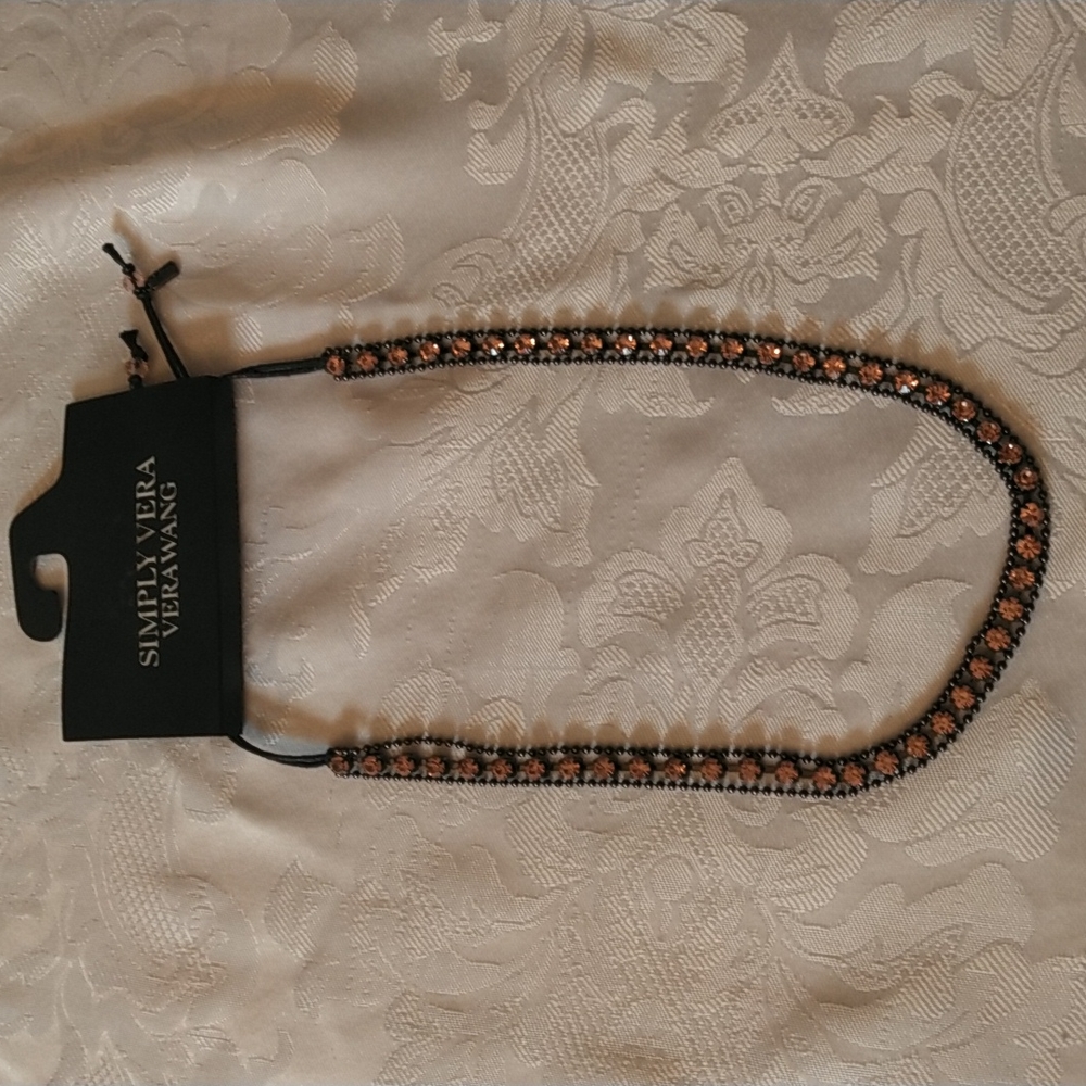 Simply Vera Vera Wang 9" Orange Rhinestone Necklace